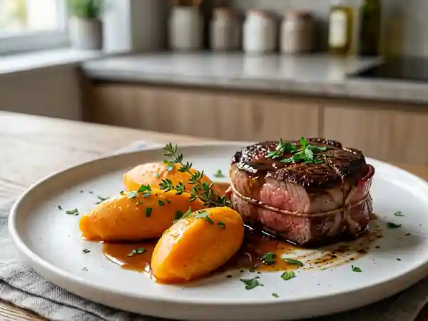 Tournedos poêlés et quenelles fondantes - Photo de présentation