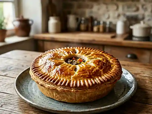 Tourte à la viande et légumes fondants : recette gourmande et facile - Photo de présentation