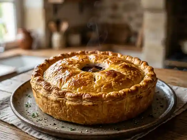 Tourte à la viande mijotée au vin rouge : recette savoureuse et gourmande - Photo de présentation