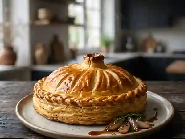 Tourte au pigeon et mousse de foie - Photo de présentation