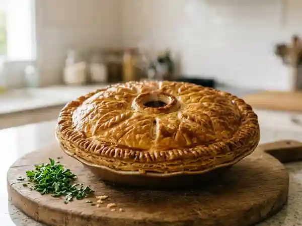 Tourte au poulet maison : recette facile et savoureuse - Photo de présentation