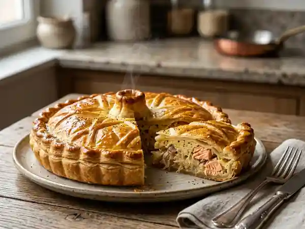 Tourte au saumon et choucroute d'Alsace : recette savoureuse et gourmande - Photo de présentation