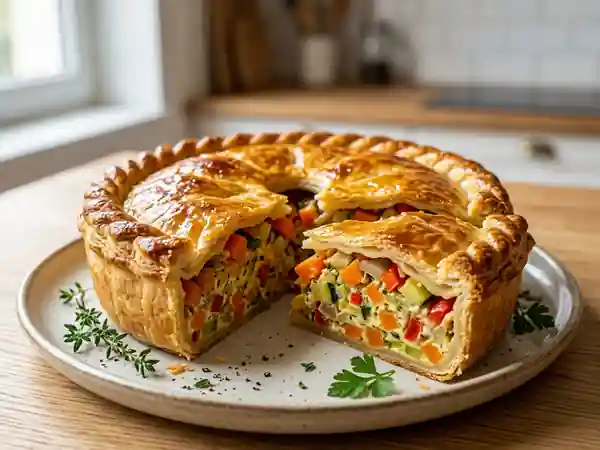 Tourte aux légumes savoureuse et facile à préparer - Photo de présentation