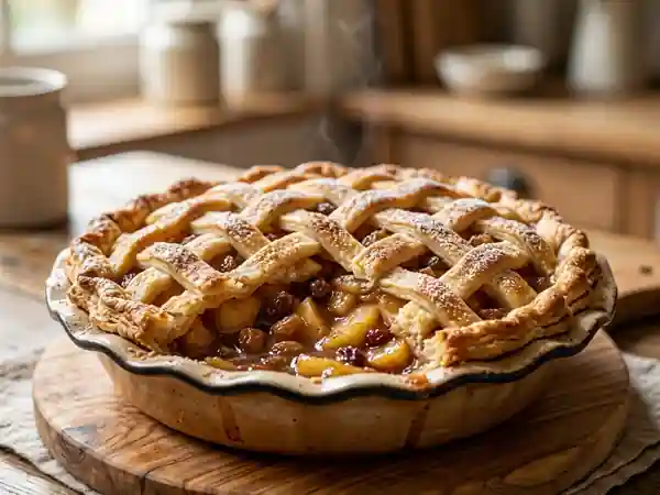 Tourte Croustillante Pommes-Cannelle et Raisins - Photo de présentation