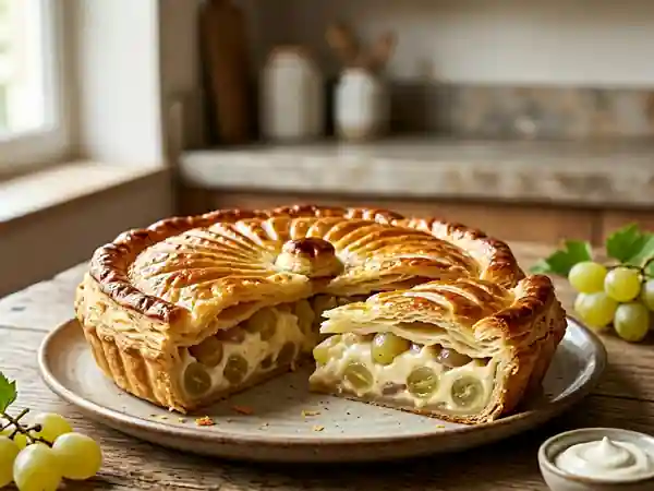Tourte fondante aux raisins blancs - Photo de présentation
