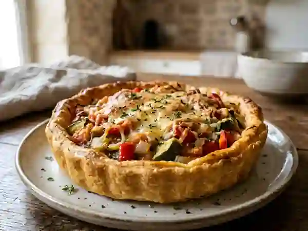 Tourte croustillante aux légumes du soleil - Photo de présentation