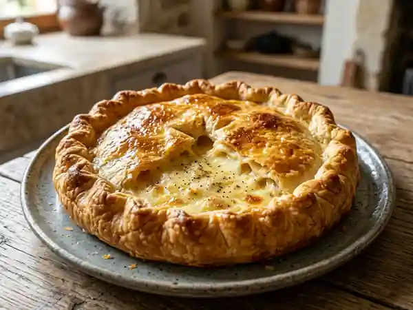Tourte d'Auvergne au Cantal Jeune : Recette Traditionnelle Savoureuse - Photo de présentation
