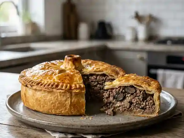 Tourte de viande au foie truffée : recette gourmande et raffinée - Photo de présentation