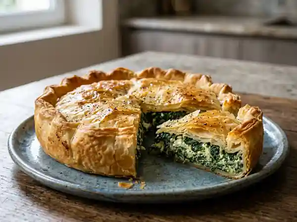 Tourte épinards et chèvre croustillante - Photo de présentation