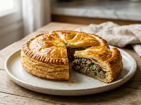Tourte roumaine au bœuf croustillante - Photo de présentation