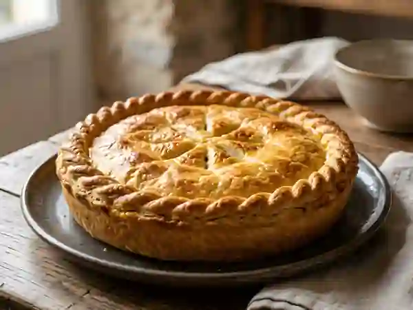 Tourte Fondante à la Ricotta et Parmesan - Photo de présentation