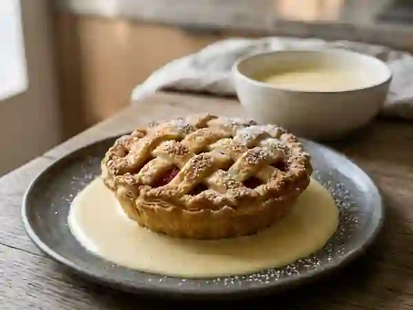 Tourte aux fraises et crème vanillée - Photo de présentation