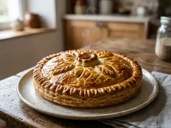 Tourte gourmande au jambon, champignons et comté fondant - Photo de présentation
