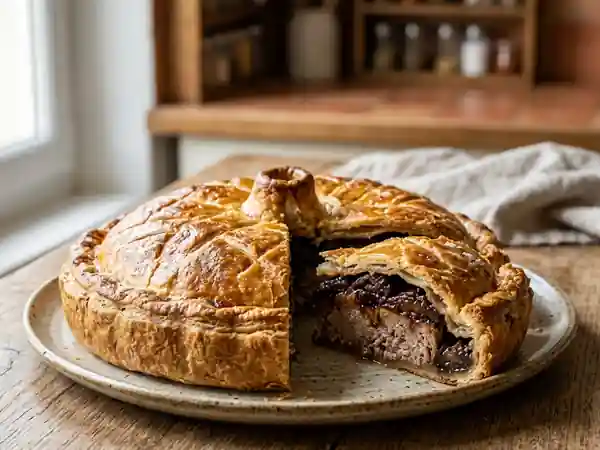 Tourte gourmande au pâté de prunes maison - Photo de présentation