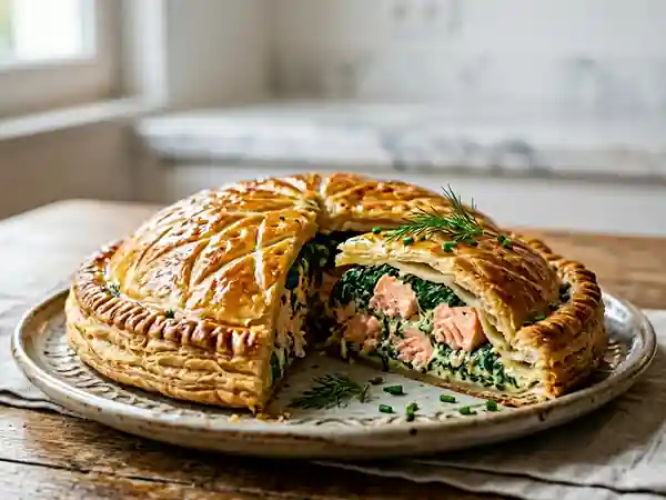 Tourte au Saumon et Épinards Fondants - Photo de présentation
