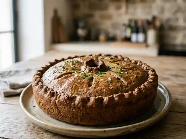 Tourte rustique à la farine de châtaigne et au brocciu - Photo de présentation