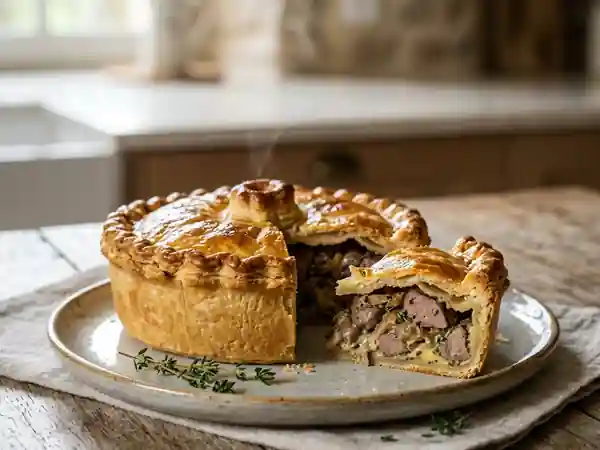 Tourte croustillante aux foies de lapin - Photo de présentation