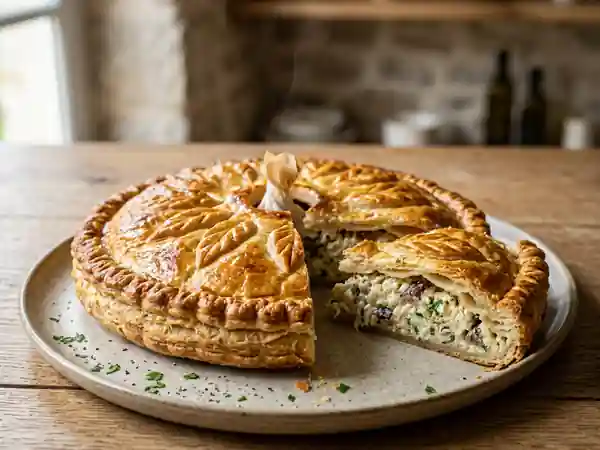 Tourte savoureuse au brocciu et anchois : recette facile et gourmande - Photo de présentation