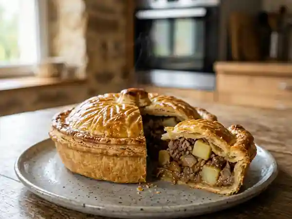 Tourte au mouton fondante et pommes de terre - Photo de présentation