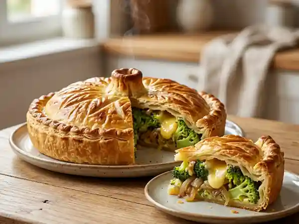 Tourte fondante au Munster et Brocolis - Photo de présentation
