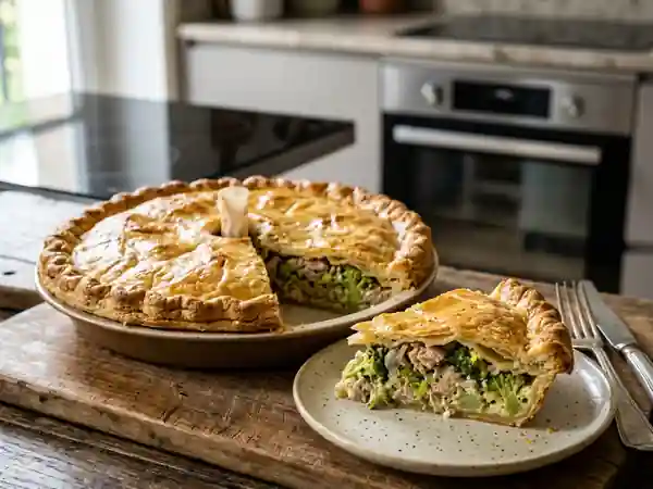 Tourte croustillante au thon et brocolis - Photo de présentation