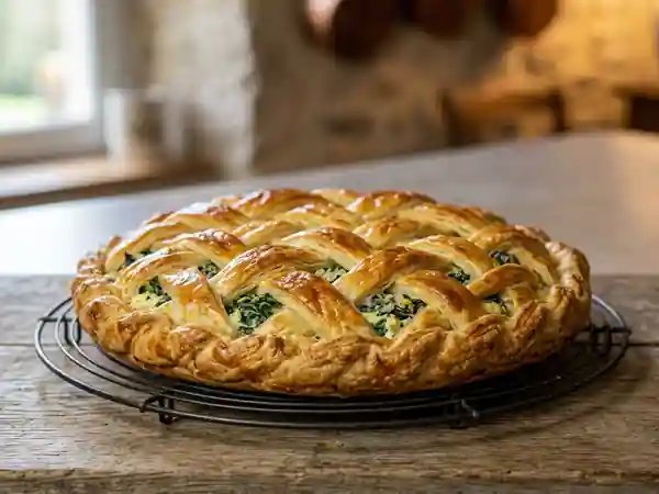 Tourte Tressée Ricotta Épinards Fondante - Photo de présentation