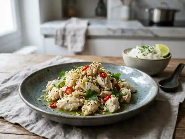 Tourteau infusé à la citronnelle et piment - Photo de présentation