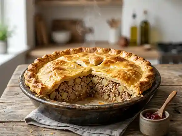 Tourtière Québécoise Fondante et Épicée - Photo de présentation