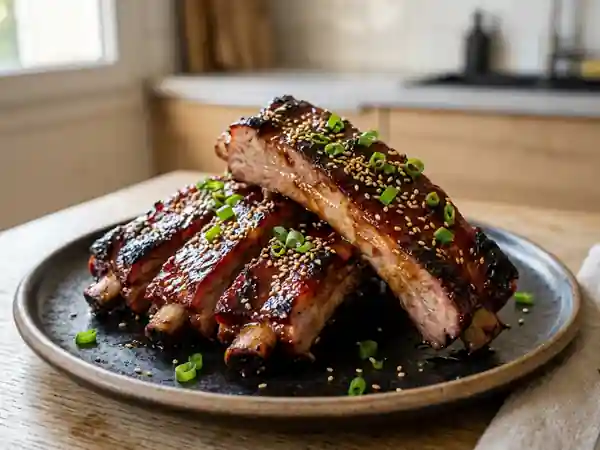 Travers de porc laqués à la chinoise : recette savoureuse et facile - Photo de présentation