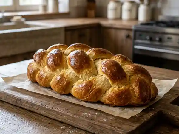 Tresse aux œufs moelleuse et savoureuse - Photo de présentation