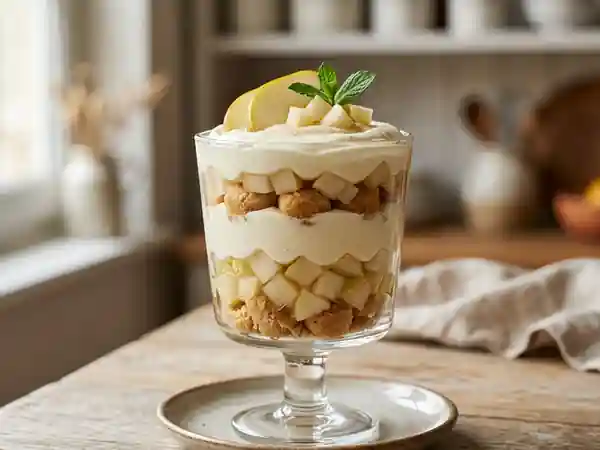 Trifle fondant poire et mascarpone vanillé - Photo de présentation