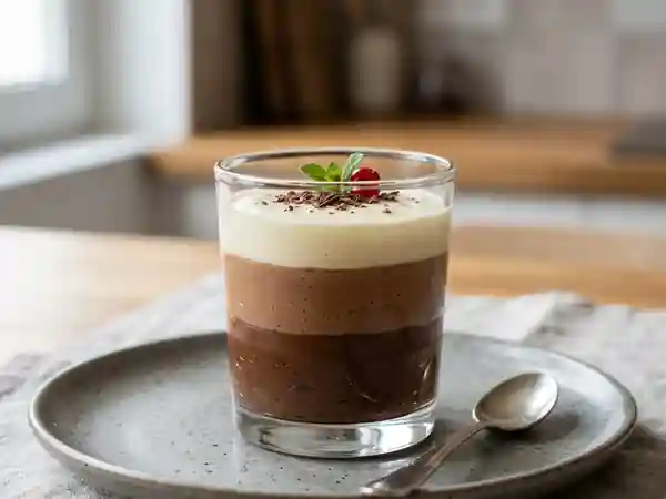 Trio de mousses aériennes aux trois chocolats - Photo de présentation