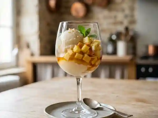 Trou normand traditionnel au calvados et pomme fraîche - Photo de présentation