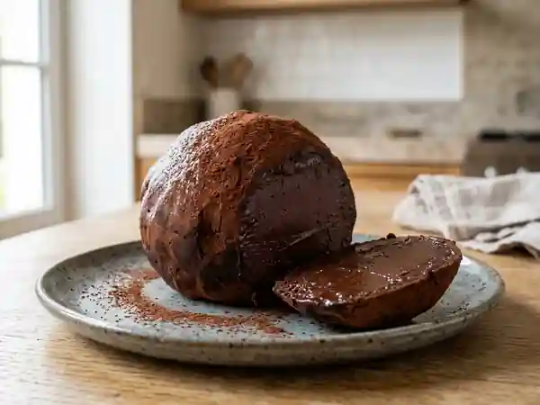 Truffe géante au chocolat noir et cacao amer - Photo de présentation