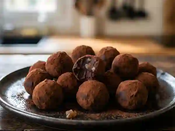 Truffes fondantes chocolat et marrons glacés - Photo de présentation