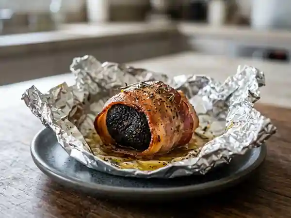 Truffes grillées en papillote au lard croustillant - Photo de présentation