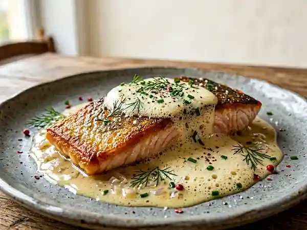 Truite Croustillante, Velouté Aérien au Riesling - Photo de présentation