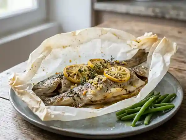 Truite du Céou en papillote, saveurs du Sud-Ouest - Photo de présentation
