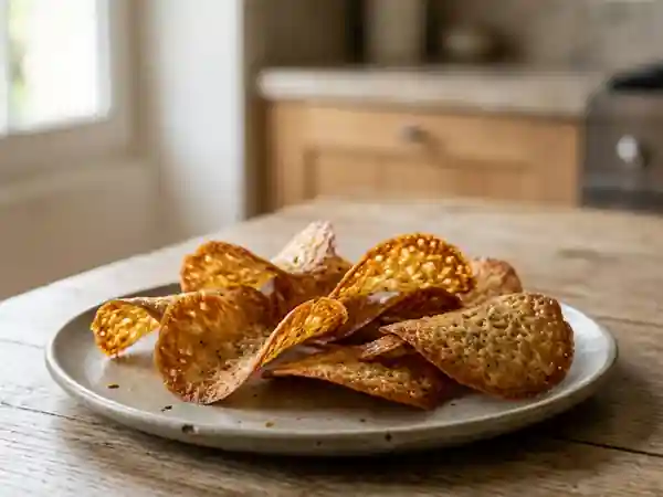 Fines tuiles craquantes banane et vanille - Photo de présentation