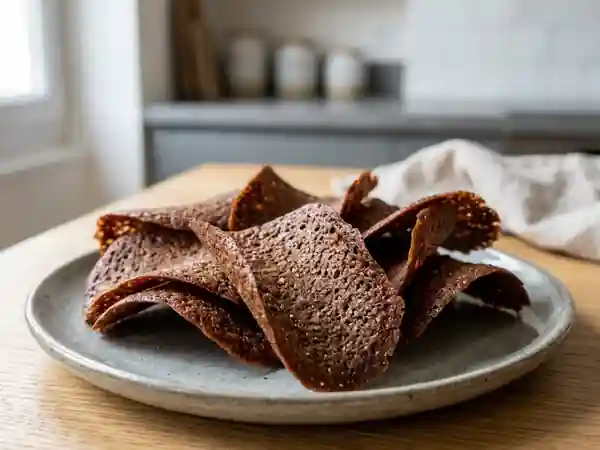 Tuiles croustillantes au cacao et aux épices douces - Photo de présentation