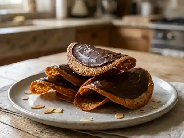 Tuiles croustillantes au chocolat noir : recette facile et gourmande - Photo de présentation