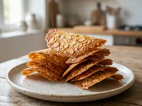 Tuiles Normandes croustillantes aux amandes - Photo de présentation