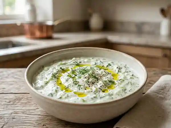 Tzatziki de concombre onctueux et frais - Photo de présentation
