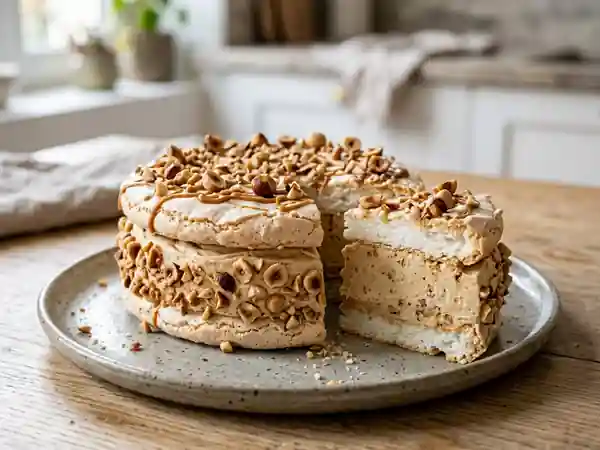 Vacherin croquant au praliné intense - Photo de présentation