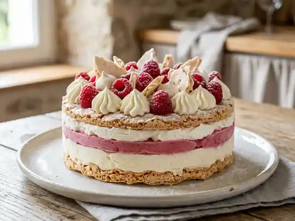 Vacherin glacé craquant vanille & framboise - Photo de présentation