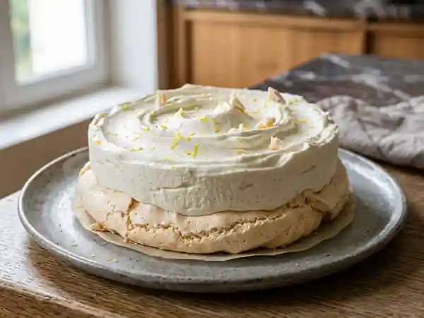 Vacherin glacé vanille et meringue craquante - Photo de présentation