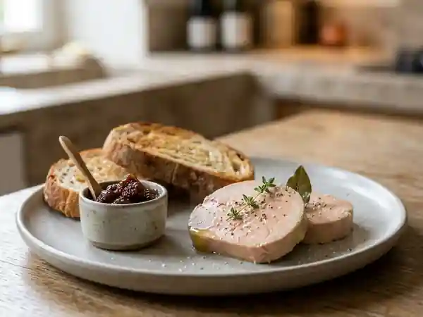 Vapeurs délicates de foie gras au parfum subtil - Photo de présentation