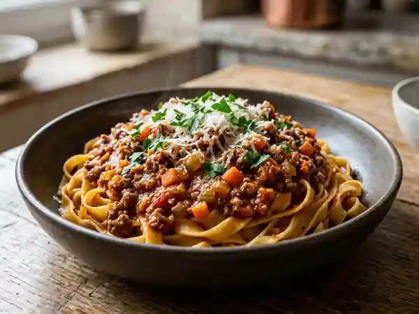 Bolognaise de veau crémeuse et fondante - Photo de présentation