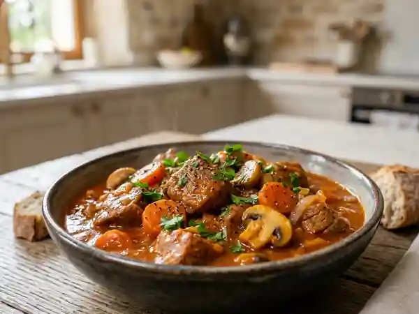 Veau Marengo fondant aux champignons - Photo de présentation