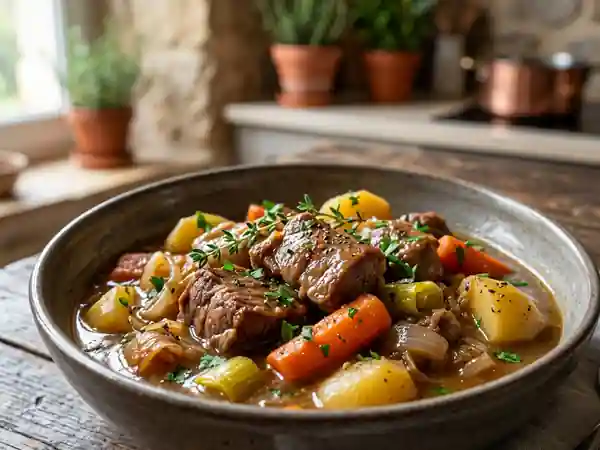 Veau mijoté aux légumes de saison, recette facile et savoureuse - Photo de présentation